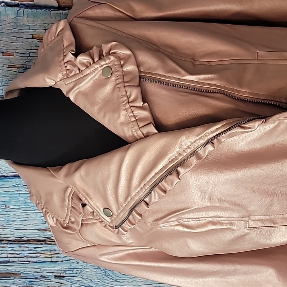 Pink Ruffle Motto Jacket NWT - Picture 4 of 12